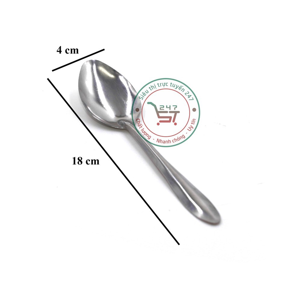 Thì súp trơn inox thìa súp inox bền đẹp sáng bóng