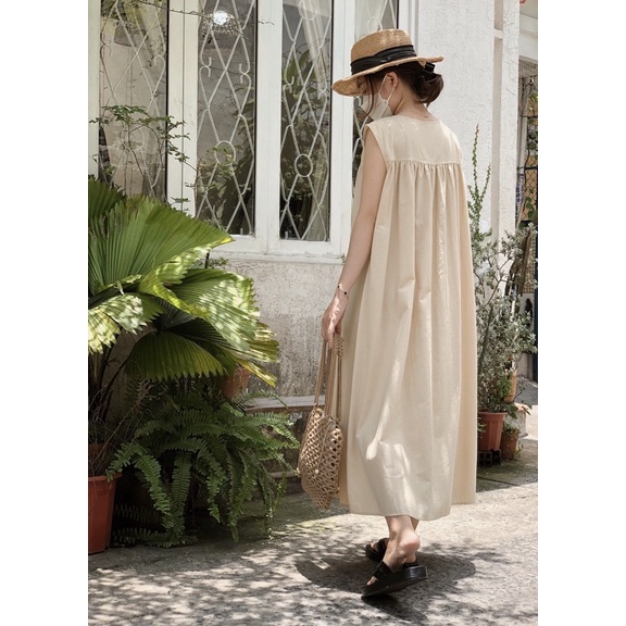 Đầm suông linen
