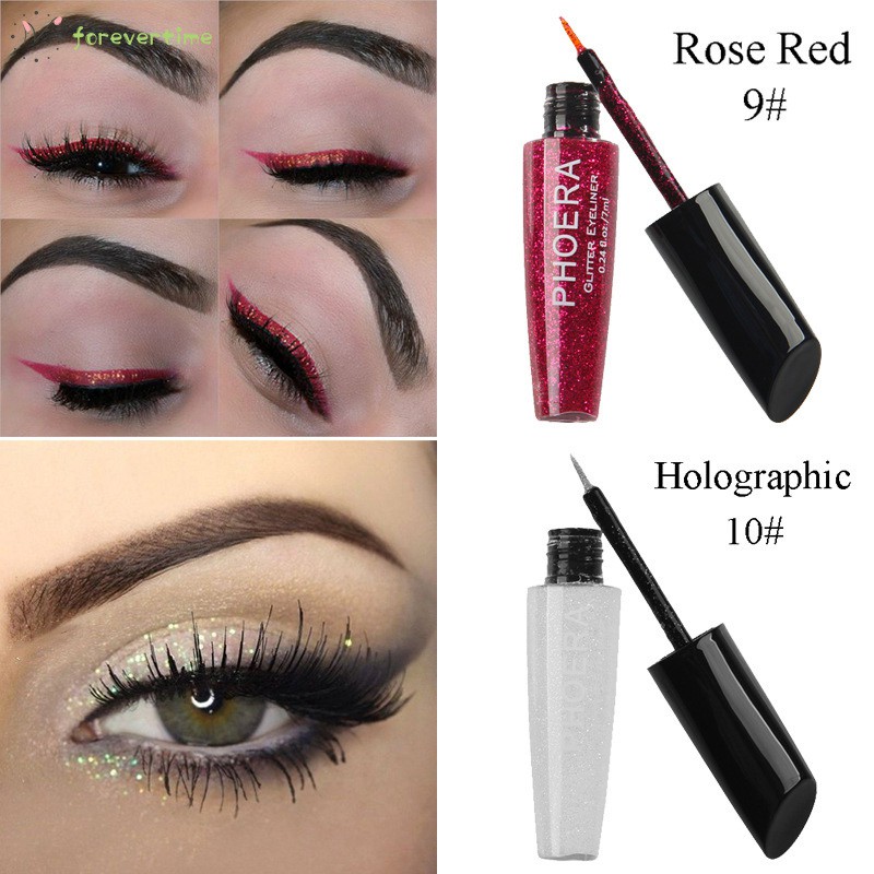 #Trang điểm# Glitter Eyeliner Long Lasting Liquid Sparkly Makeup Eye Shadow Eyeliner