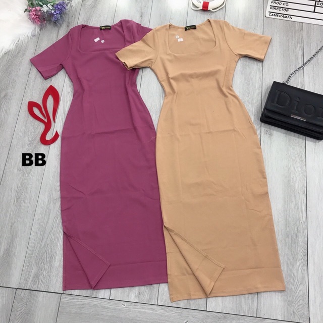 Đầm thun ôm cổ U | BigBuy360 - bigbuy360.vn