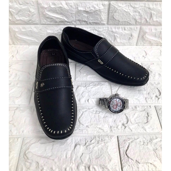 Giày mọi nam mẫu mới , phom đẹp , mã GM06 , size từ 39 - 44 , màu đen sang trọng lịch lãm