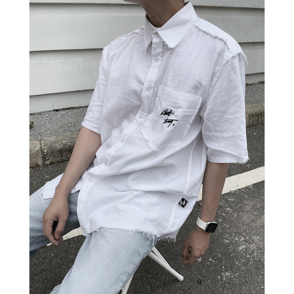 ÁO SƠ MI Linen rách CHUOT TRANG HOMELESS | BigBuy360 - bigbuy360.vn