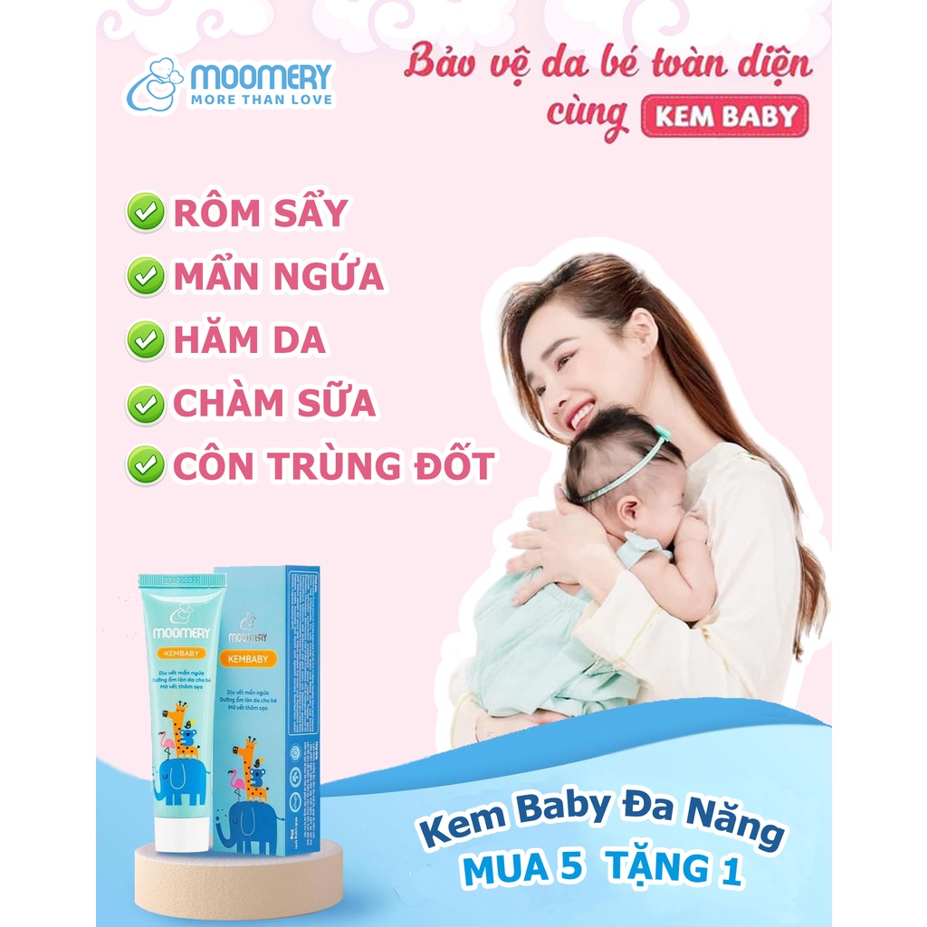 Kem Baby Đa Năng Moomery - Kem Ngừa Rôm Xa Sẩy, Mẩn Ngứa, Hăm Da Dành Cho Em Bé