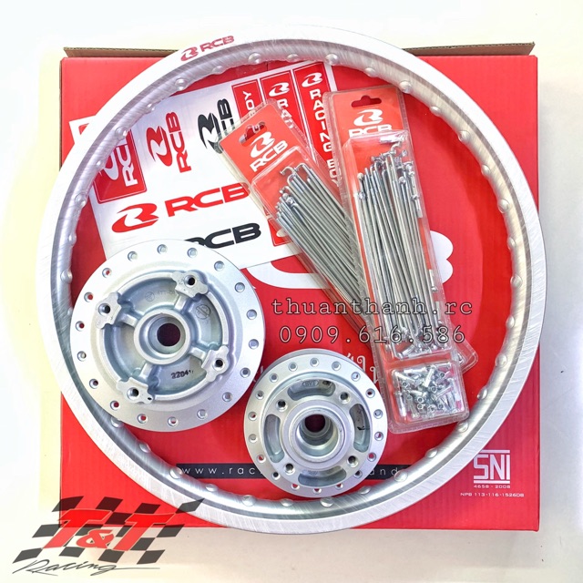 Bánh Căm Exciter135/Ex150/Ex155-Niềng RCB, Căm Crom RCB