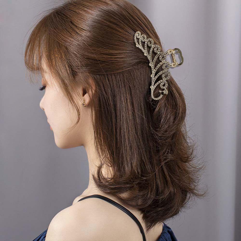 Kẹp Tóc Càng Cua Hình Cá Mập Đính Đá Cho Nữ