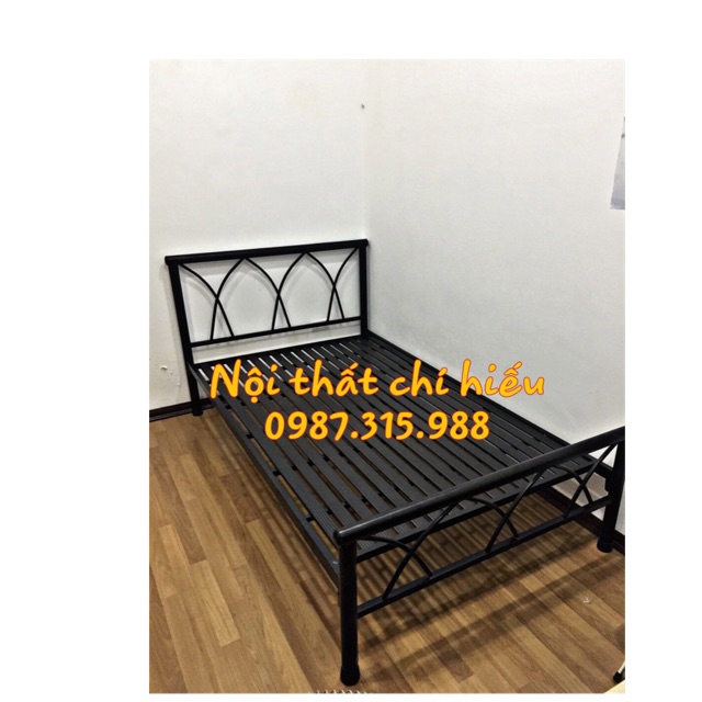 Giường sắt đan chéo 1mx2m Nội Thất Chí Hiếu