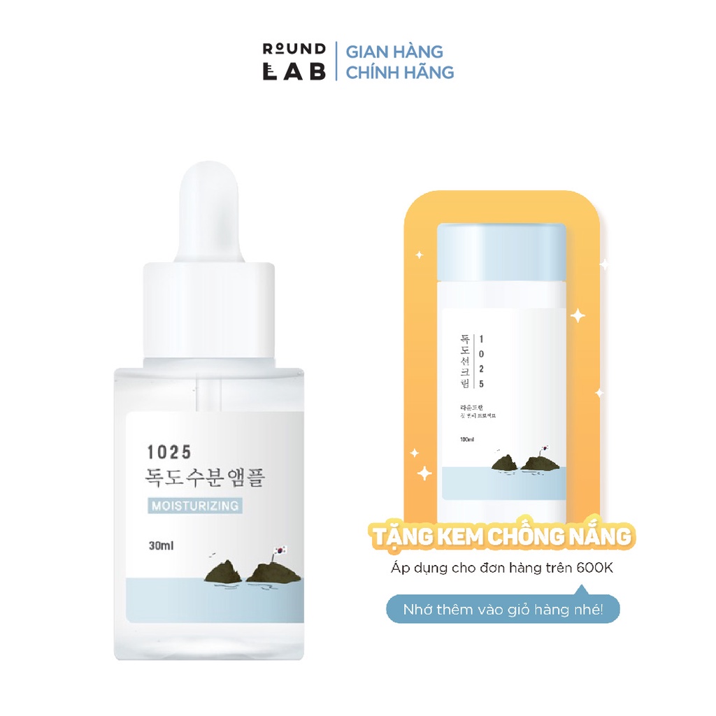 Tinh chất cấp ẩm chứa nước biển sâu Round Lab 1025 Dokdo Moisturizing Ampoule 30ml