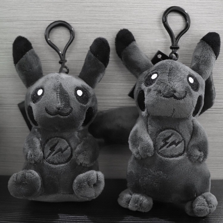 Móc khóa gấu nhồi bông pica màu xám dễ thương PEACEMINUSONE chính hãng