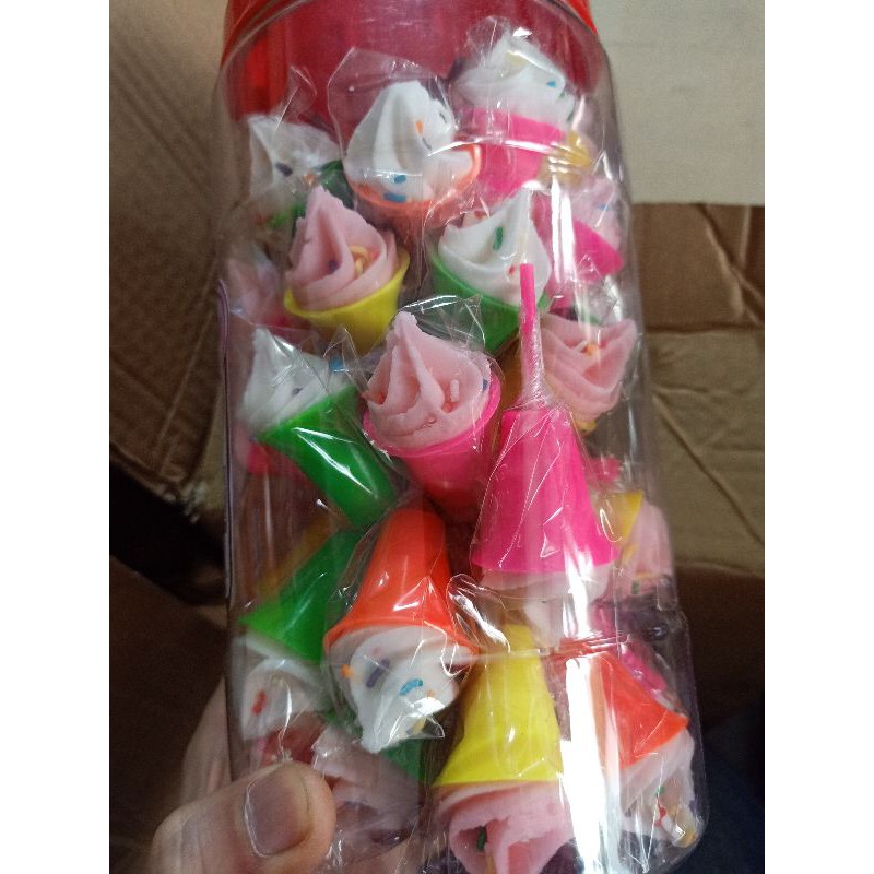 Kẹo mút bông đường pichio hình ốc quế 40 chiếc