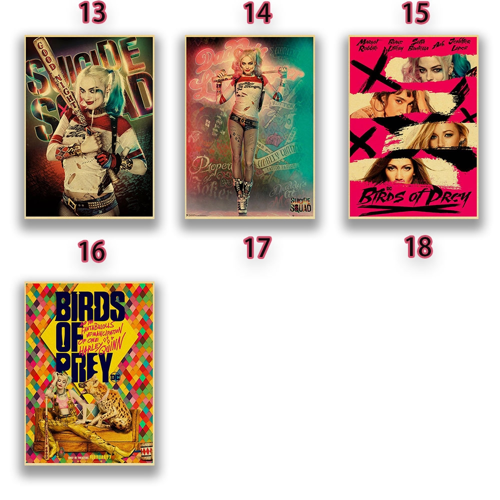 Áp Phích Treo Tường Trang Trí In Hình Harley Quinn Phong Cách Cổ Điển | BigBuy360 - bigbuy360.vn