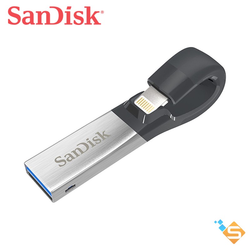 USB 3.0 OTG Lightning SanDisk iXpand Flash Drive IX30 128GB 64GB Bộ Nhớ Bổ Sung iPhone iPAD - Bảo Hành Chính Hãng 2 Năm