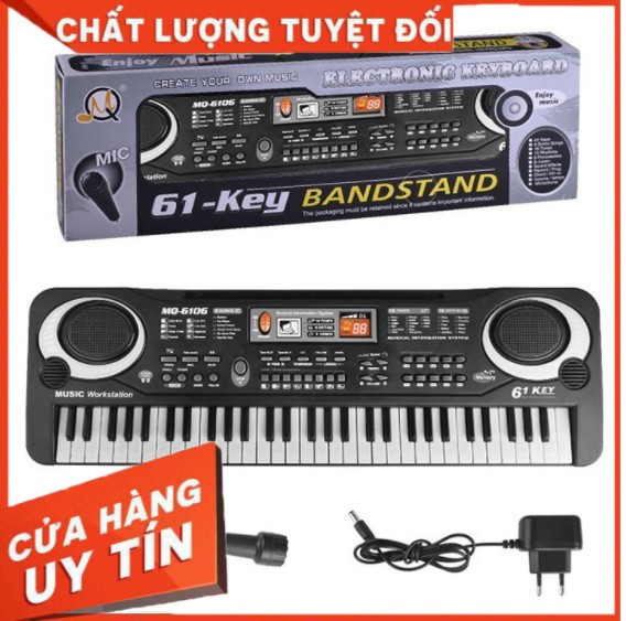 Đàn Piano Electronic Keyboard 61 Phím Kèm Mic Cao Cấp Giúp Bé Phát Triển Tư Duy