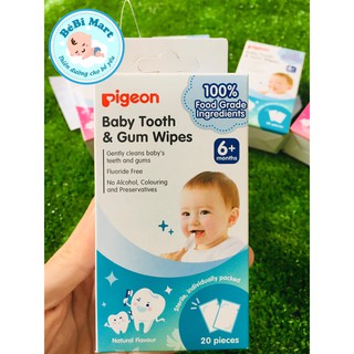 Khăn lau răng Pigeon Nhật Bản cho bé từ 6 tháng