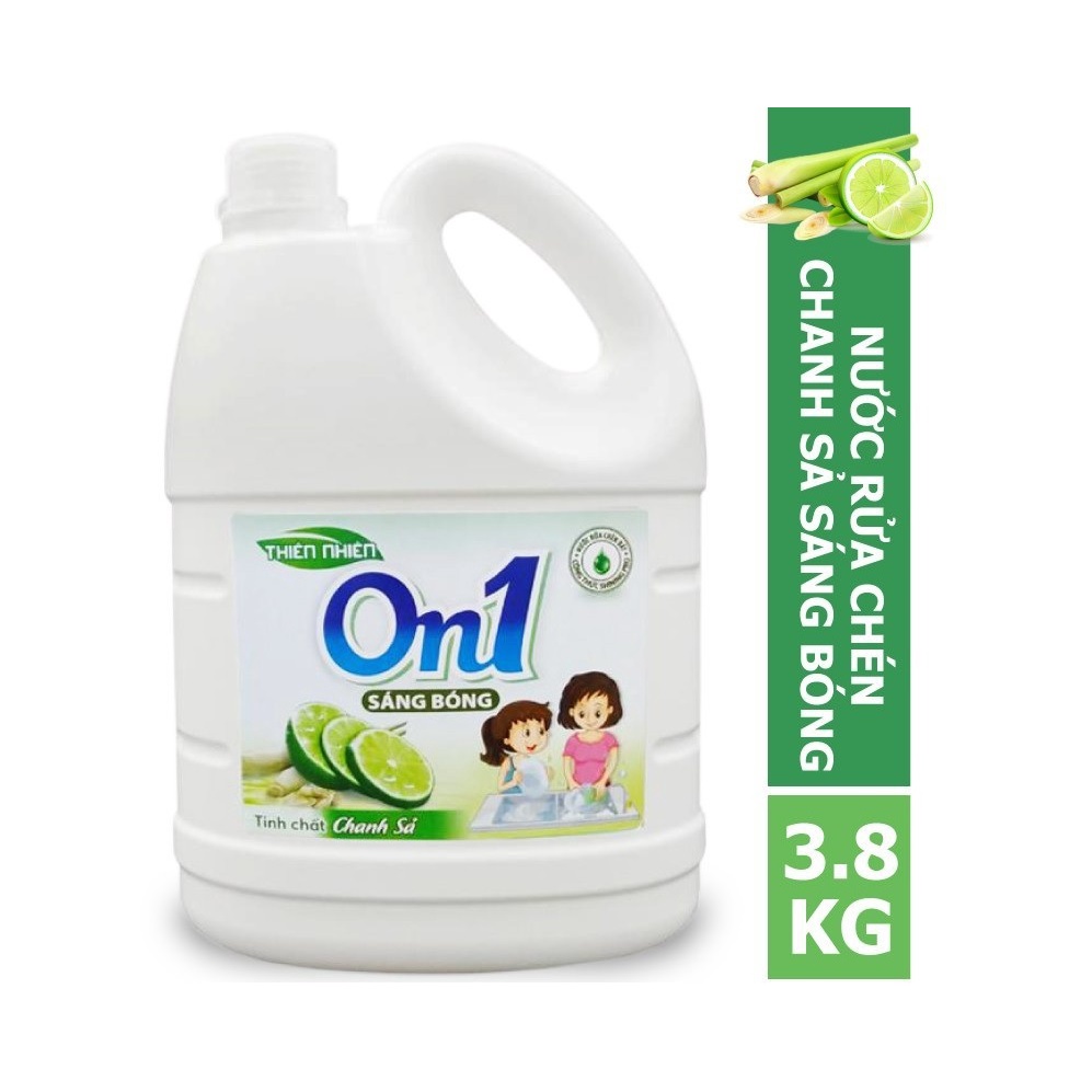 Nước Rửa Chén On1 Hương KIWI 3.8Kg C5ON1, Hương Trà xanh Muối hồng