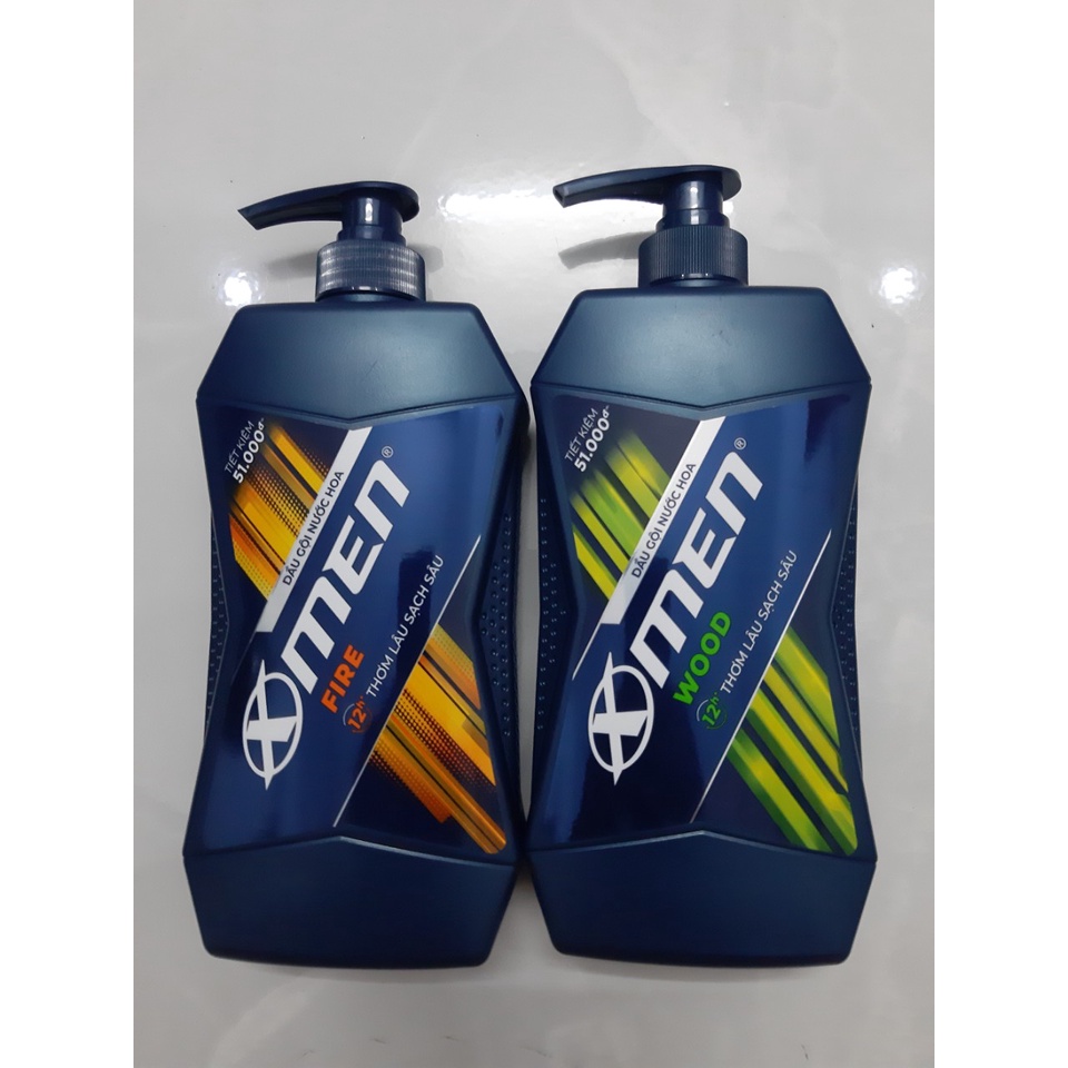 Chai Dầu Gội Xmen 650g Hương Fire/ Wood -Sạch Sâu,Lưu hương suốt 12h