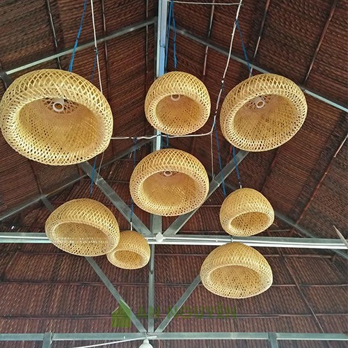 Đèn Lồng Mây Tre 2 Lớp - Đèn Mây Tre Trang Trí