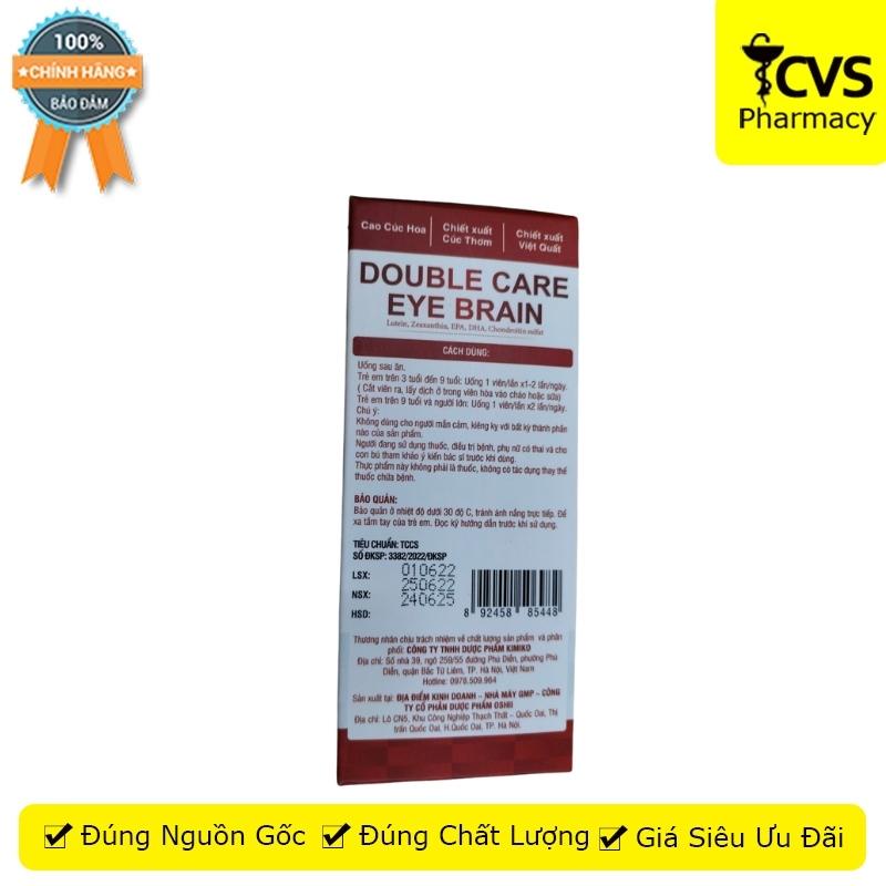 Viên Uống Double Care Eye Brain giúp tăng cường não bộ, bảo vệ mắt  - CVS Pharmacy