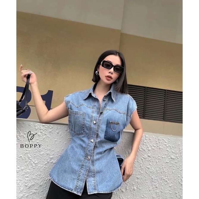 Áo Sơ Mi Jean Tag Xích