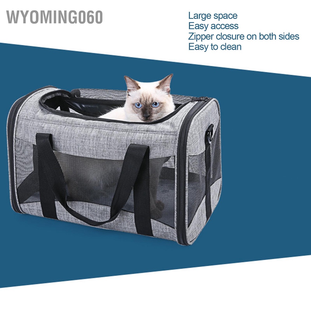 [Hàng Sẵn] Túi Đựng Thú Cưng Có Thể Gấp Gọn Thoáng Khí Kèm Dây Đeo Vai Tiện Dụng【Wyoming060】