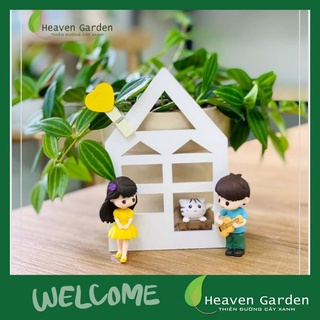 CHẬU BÌNH AN KÈM TIỂU CẢNH(CẦU HÔN) - cây để bàn