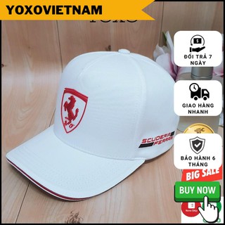 Mũ lưỡi trai, Nón kết thêu chữ logo hàng hiệu Ferrari, hình con ngựa NK-034