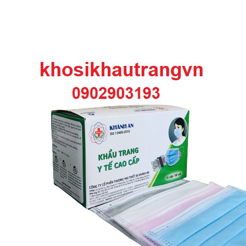 [Giá Sỉ] Hộp 50 cái khẩu trang y tế Khánh An 4 lớp kháng khuẩn