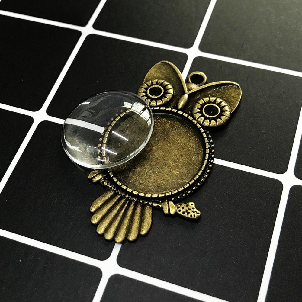 JARRED Kính Bộ 50 Mặt Dây Chuyền Tròn Mặt Đá Cabochon