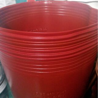 COMBO 10 CÁI CHẬU DẺO ĐỎ LOẠI TO C12 RỘNG 30CM CAO 26CM TRỒNG CÂY VÀ HOA KIỂNG VẠN THỌ.