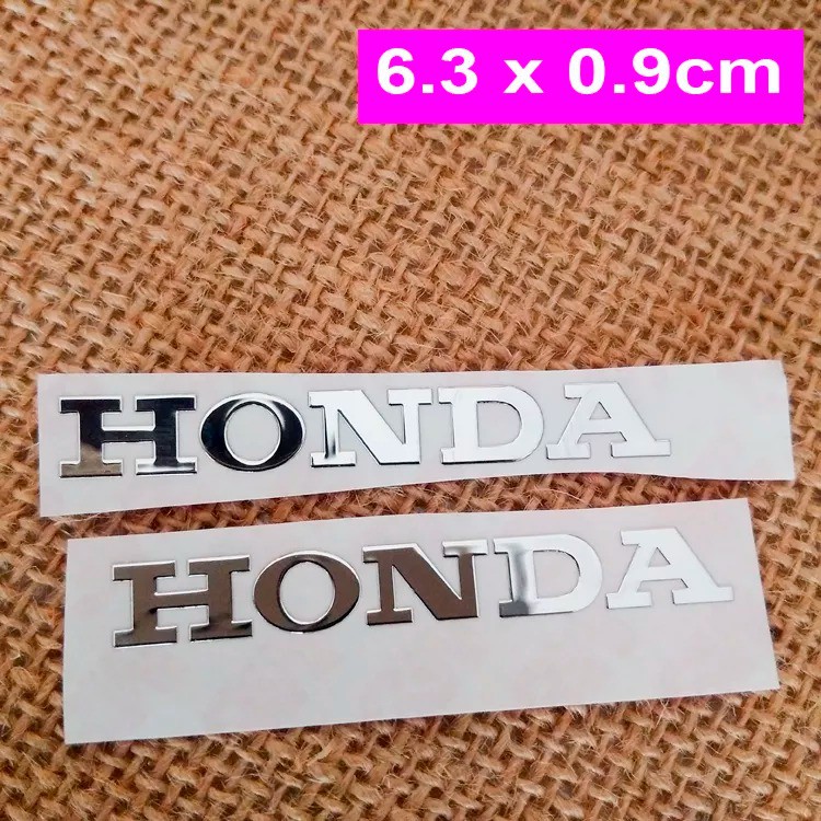 Bộ 2 Tem Chữ Honda inox MS025