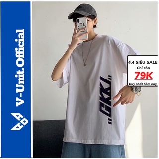 Áo thun nam nữ unisex tay lỡ form rộng họa tiết basic đơn giản gkki street style cực chất