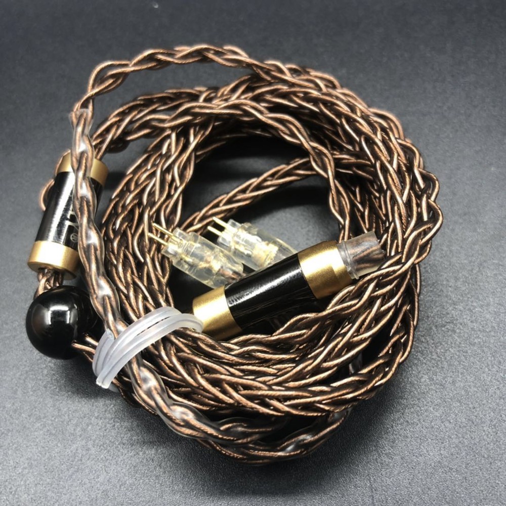 JCALLY JC08 Coffee 5N OFC 8 Share 200 Cores 2Pin 0.78 MMCX QDC Connector Earphone Upgrade Cable For KZ ZSN ZS10 PRO ZSX