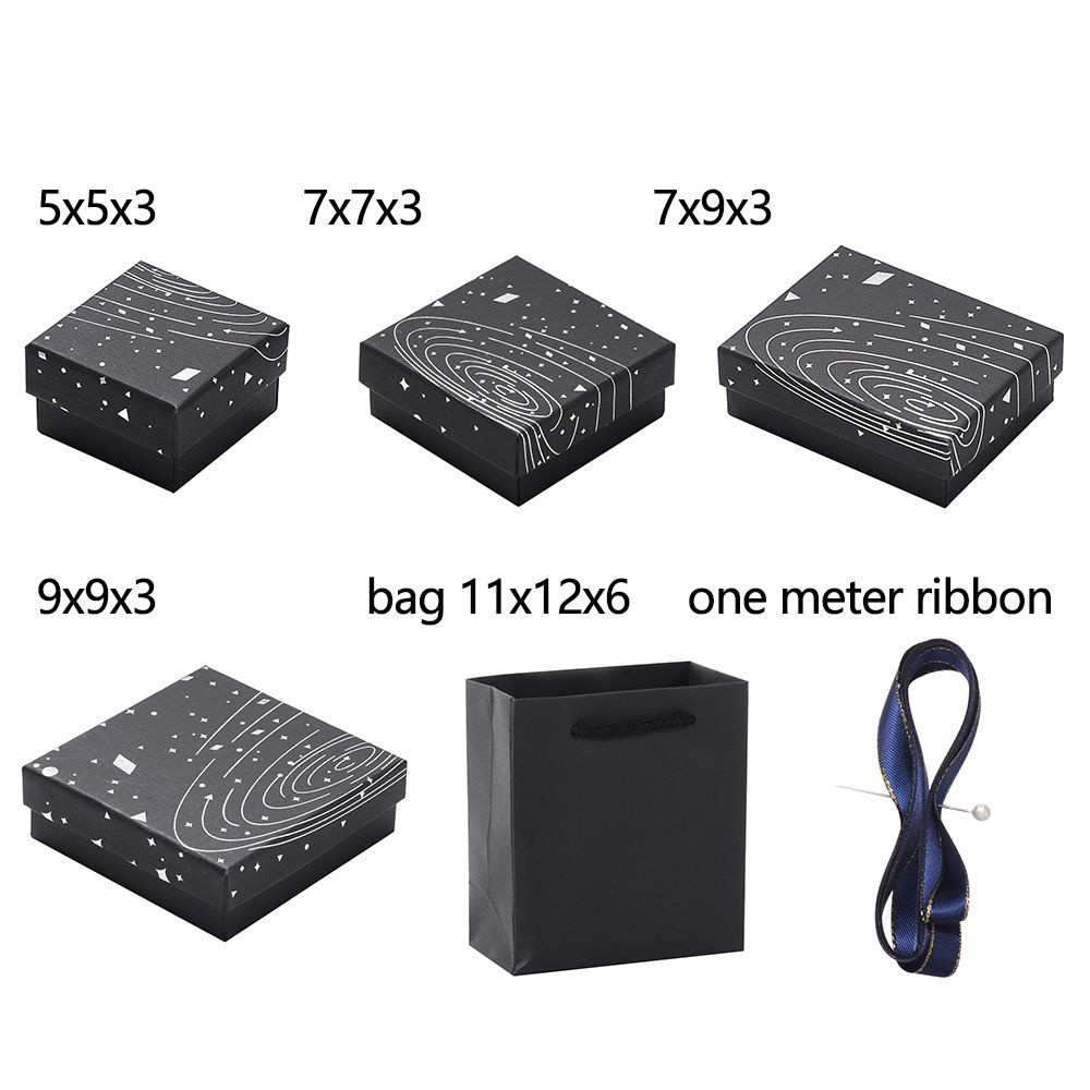 Hộp carton/ruy băng/túi quà đựng quà tặng trang sức/khuyên tai/dây chuyền tiện lợi