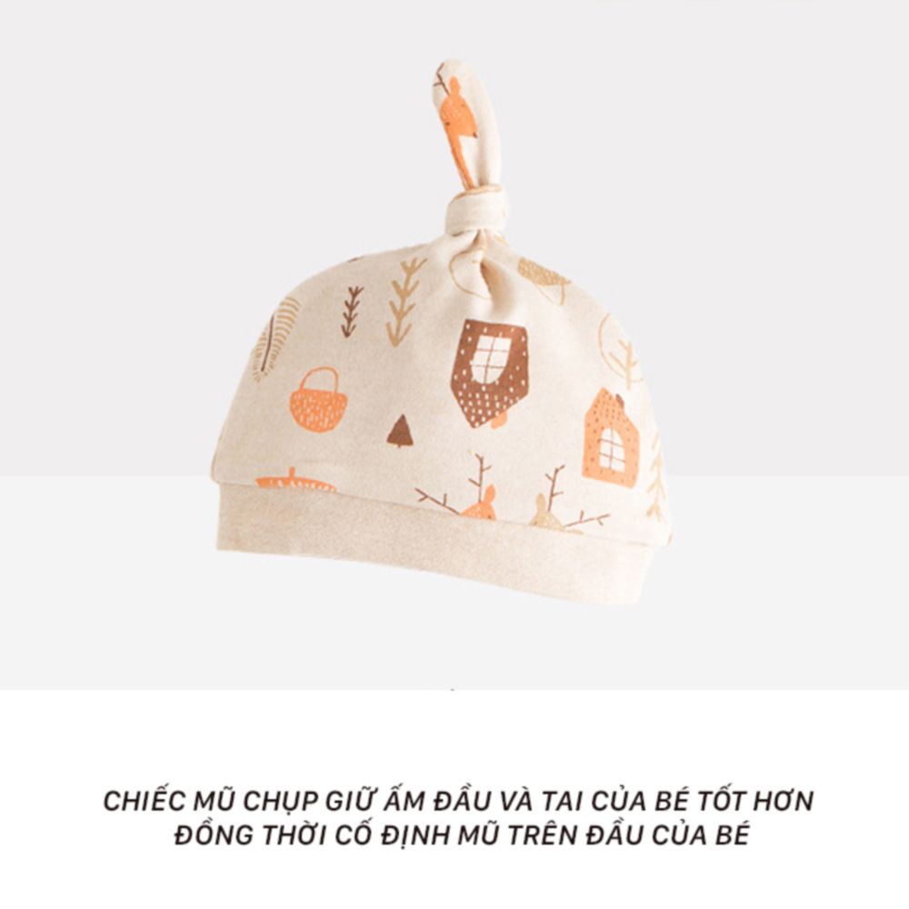 Mũ thóp cho bé sơ sinh – Mũ đội đầu che thóp, bảo vệ vùng thóp cho bé an toàn họa tiết dễ thương (mũ cho bé sơ sinh)