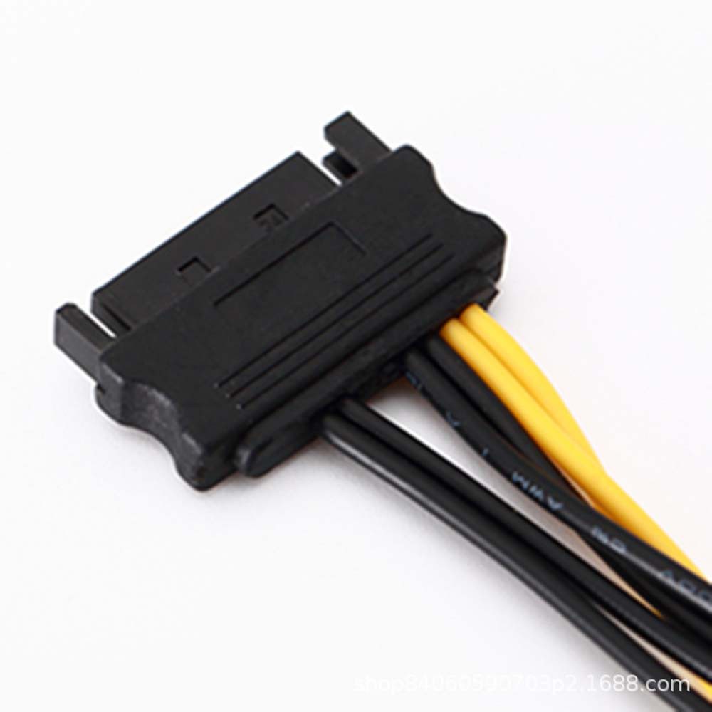 Dây Cáp Nguồn Đồ Họa 15pin Sata Chuyển Đổi 8pin (6 + 2) Pci-E 15-pin Sang 8 Pin Pc Server 15pin Sata Male Sang 8pin (6) Pci-E 2 +