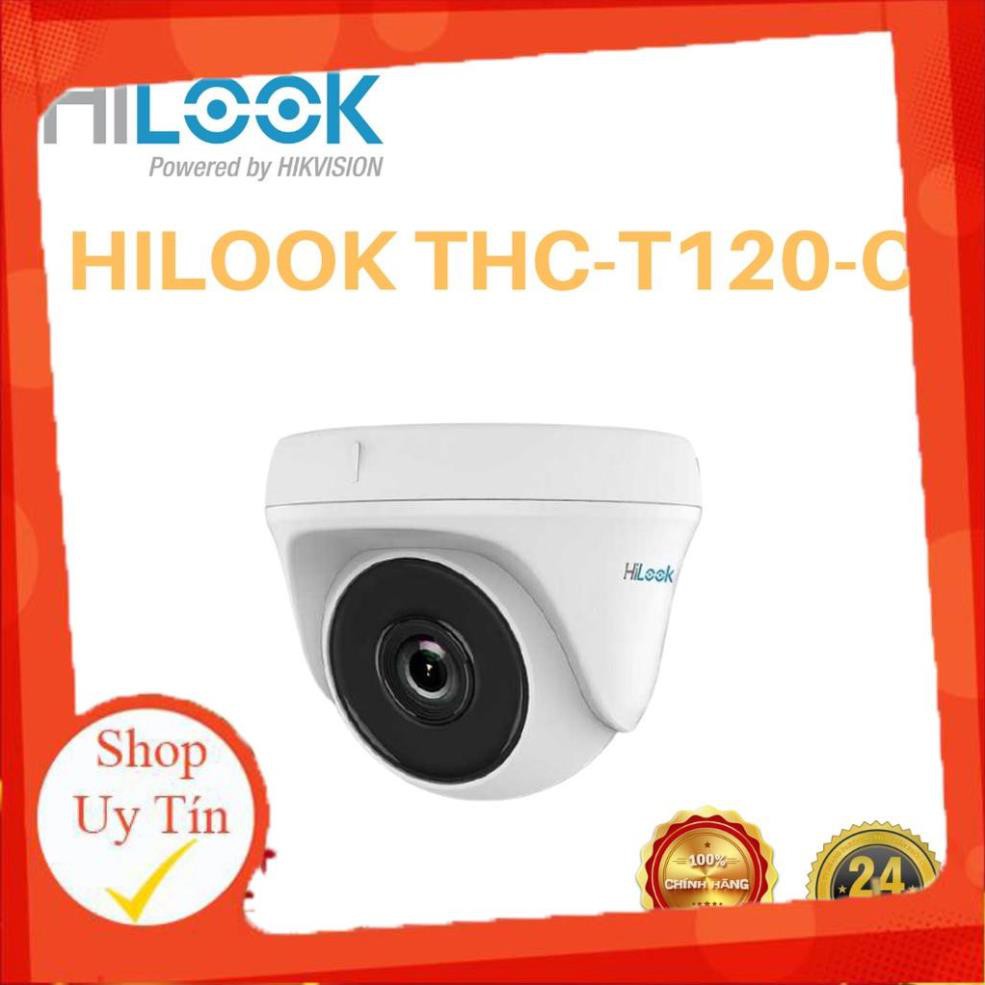 [Mã 154ELSALE2 giảm 7% đơn 300K] Camera Dome HD-TVI hồng ngoại 2.0 Megapixel HILOOK THC-T120-C