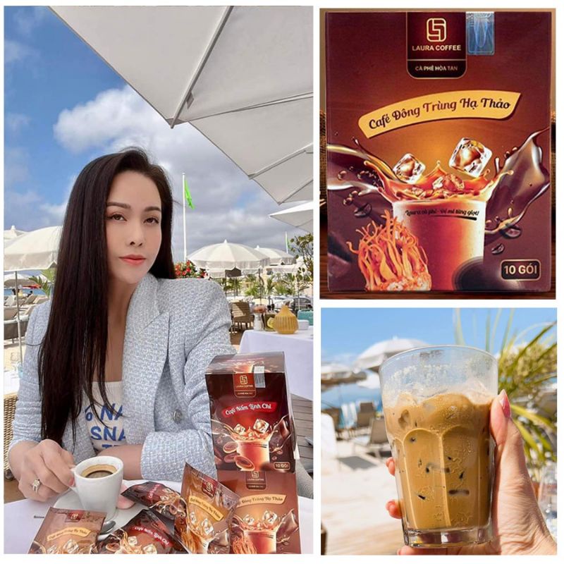 Combo Cà phê nhật kim Anh, cà phê đông trùng hạ thảo, cà phê  nấm linh chi - Laura coffee - Laura Sunshine