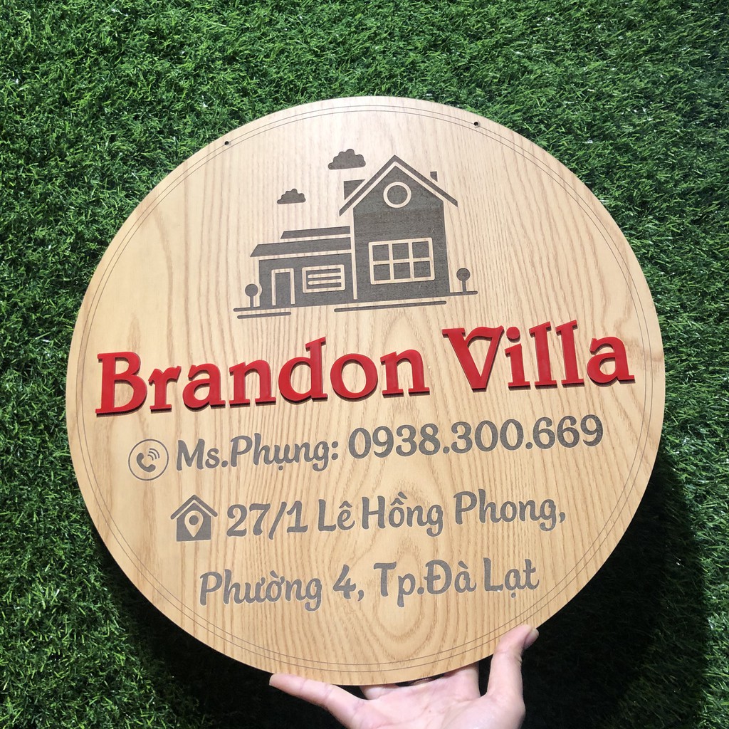 Bảng hiệu shop treo tường cắt khắc nội dung, tên shop, logo theo yêu cầu
