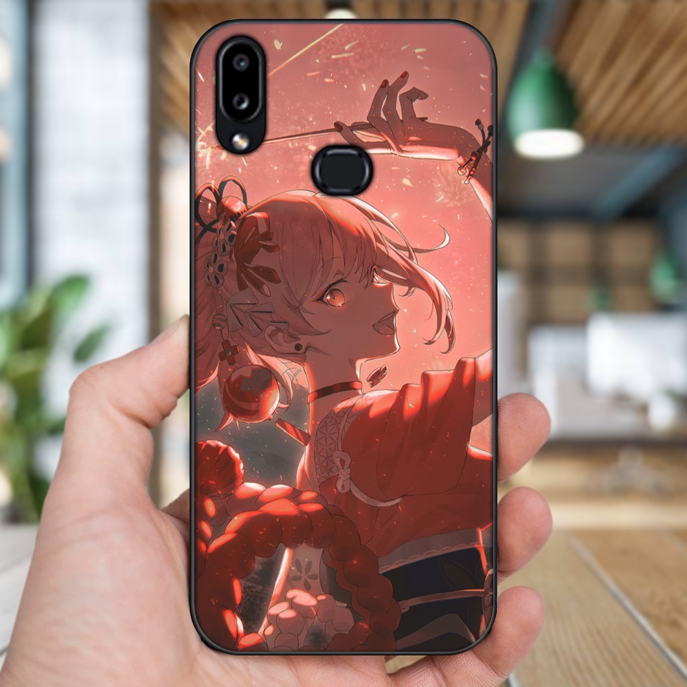 Ốp lưng Samsung A10S viền đen in hình Yoimiya Genshin Impact