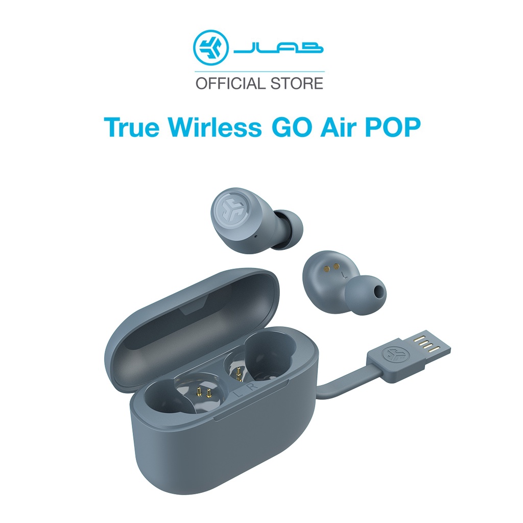 Tai nghe Bluetooth JLab GO Air POP TWS màu xám xanh (Slate) - IAPEBGAIRPOP