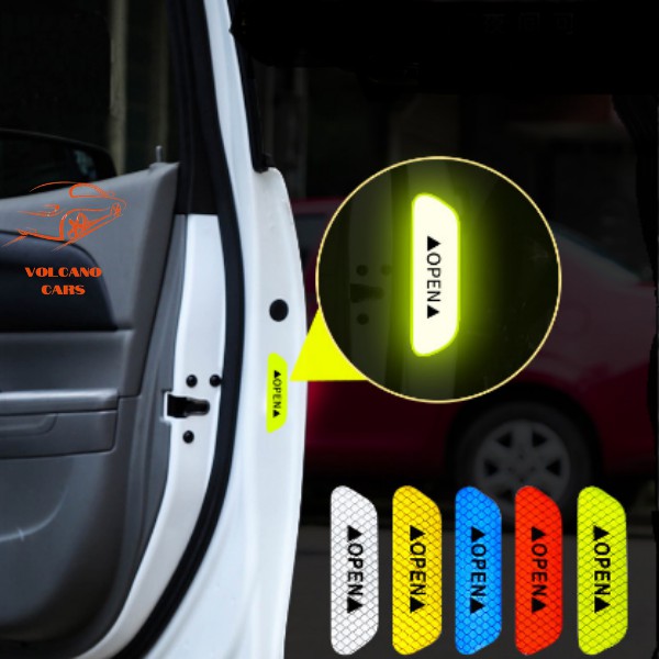 Miếng dán phản quang Volcano Cars cảnh báo mở cửa dành cho xe hơi ô tô vân carbon siêu bền đảm bảo an toàn | BigBuy360 - bigbuy360.vn