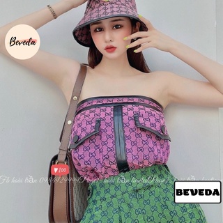 Set Bộ Siêu Hot Áo Ống Hông Viền Đen Hai Túi Kèm Short Xanh