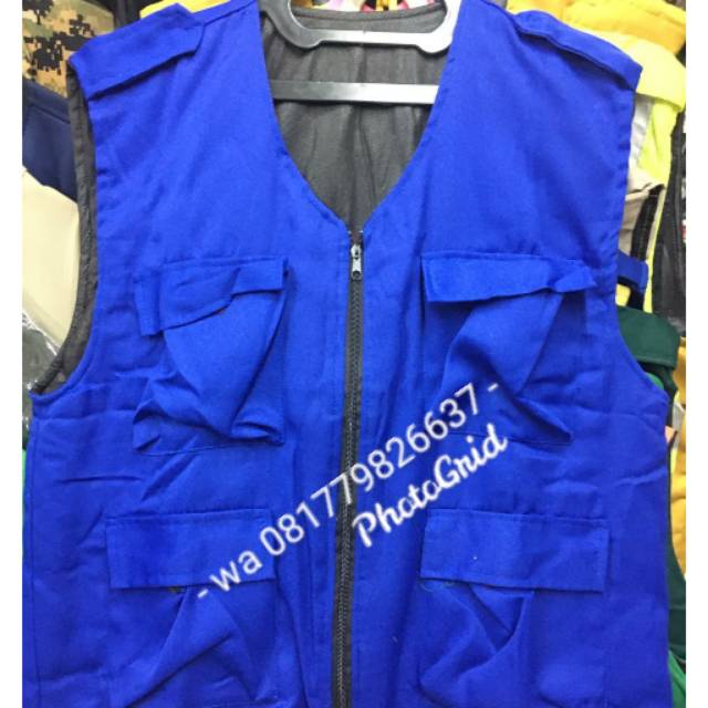 Áo Vest Không Tay Màu Xanh Dương Thời Trang