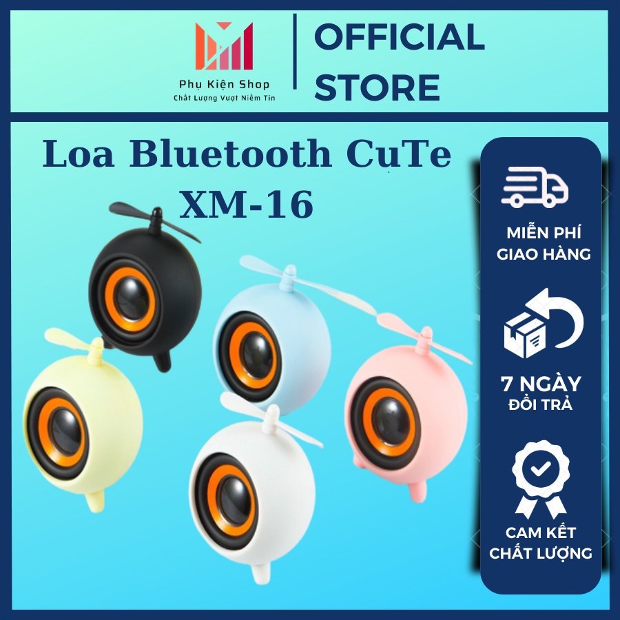 Loa Bluetooth Mini XM-16 Không Dây Siêu Cute Phiên Bản 5.0 Chống Nước Kiểu Dáng Nhỏ Gọn - Bảo Hành 6 Tháng Lỗi 1 Đổi 1
