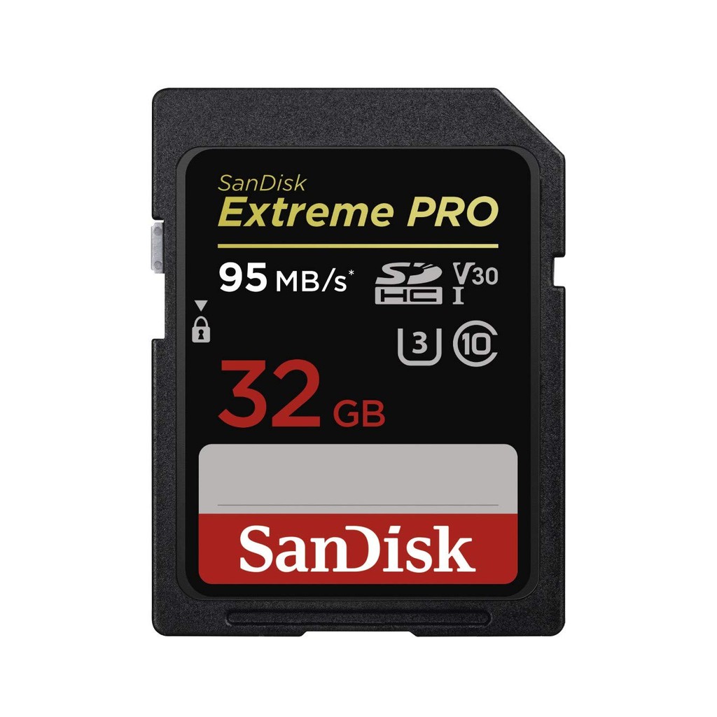 Thẻ nhớ SDHC SanDisk Extreme PRO 32GB UHS-I U3 V30 quay video 4K tốc độ upto 95MB/s dùng cho máy ảnh