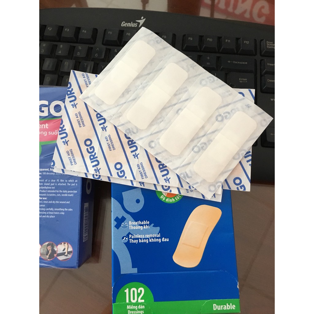 Băng cá nhân Urgo màu da hoặc trong suốt
