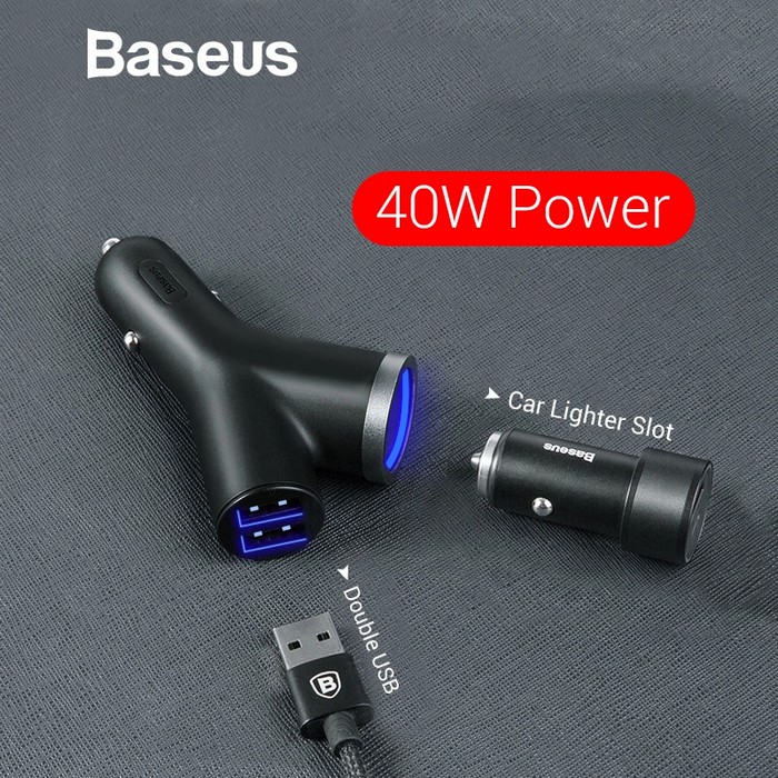 Tẩu sạc trên ô tô Baseus Y Type Car charger BSC-C16N