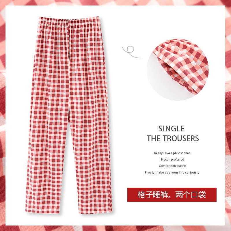 Quần ngủ dài kẻ sọc caro xinh xắn cho nữ | BigBuy360 - bigbuy360.vn