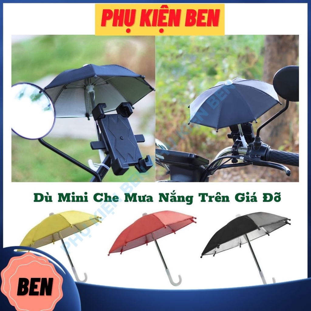 Dù Mini Che Mưa Nắng Dành Cho Điện Thoại Trên Giá Đỡ Chống Thấm Nước Siêu Tiện Lợi - PHỤ KIỆN BEN