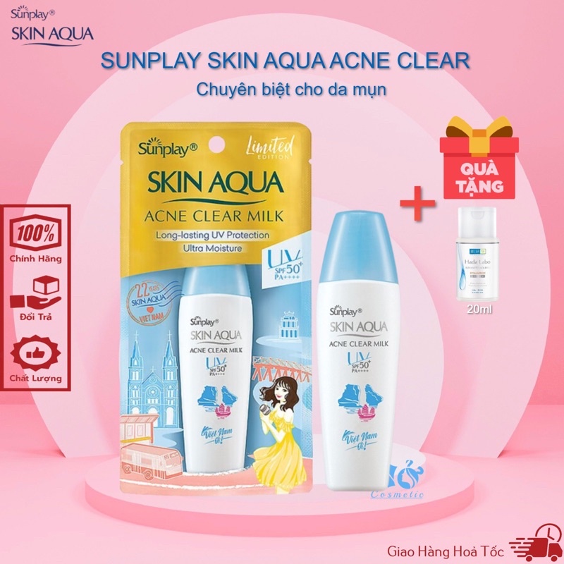 Sữa Chống Nắng Dưỡng Da Ngừa Mụn Sunplay Skin Aqua Acne Clear SPF 50+ PA++++(25g