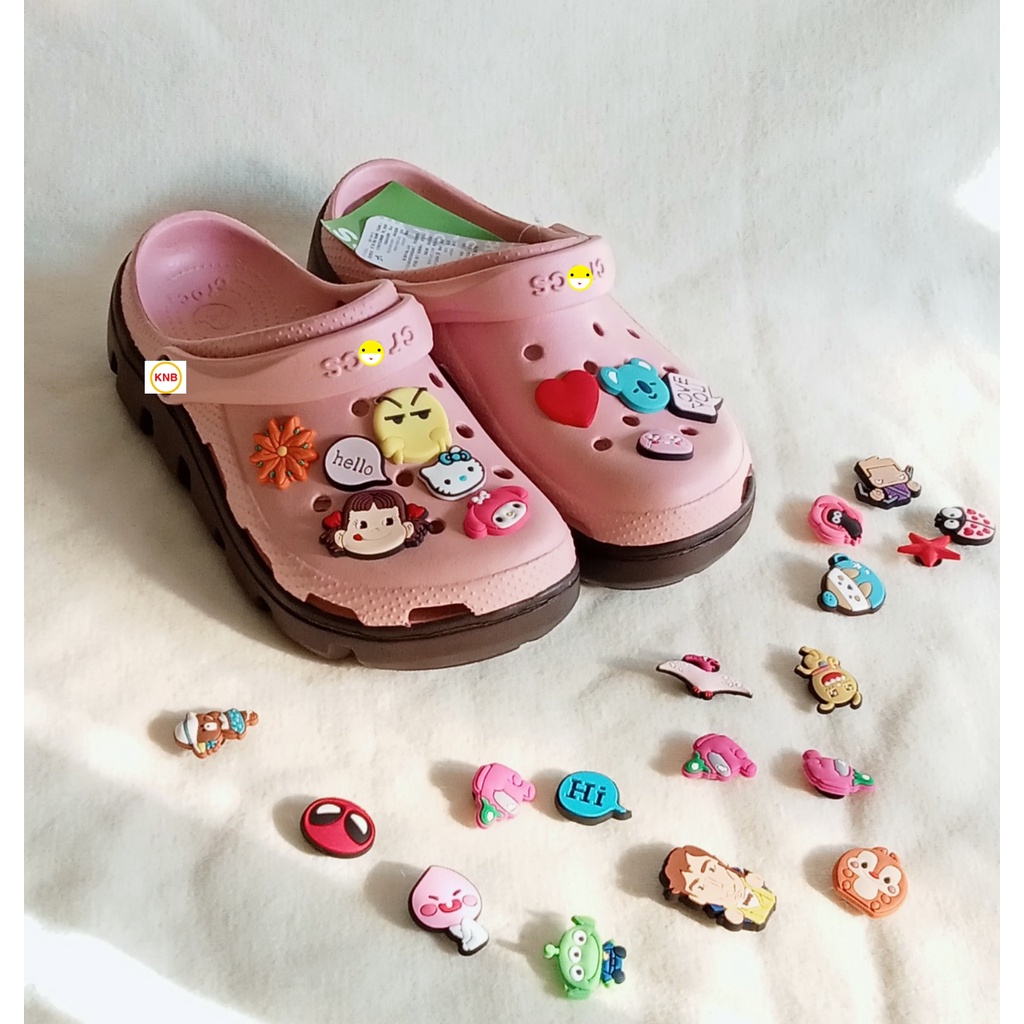 Dép cross12 jitbitz+FreeShip ,dép sục nam nữ duet, dép quai ngang bít đầu hàn quốc đi nắng đi mưa cực chất, hồng nâu